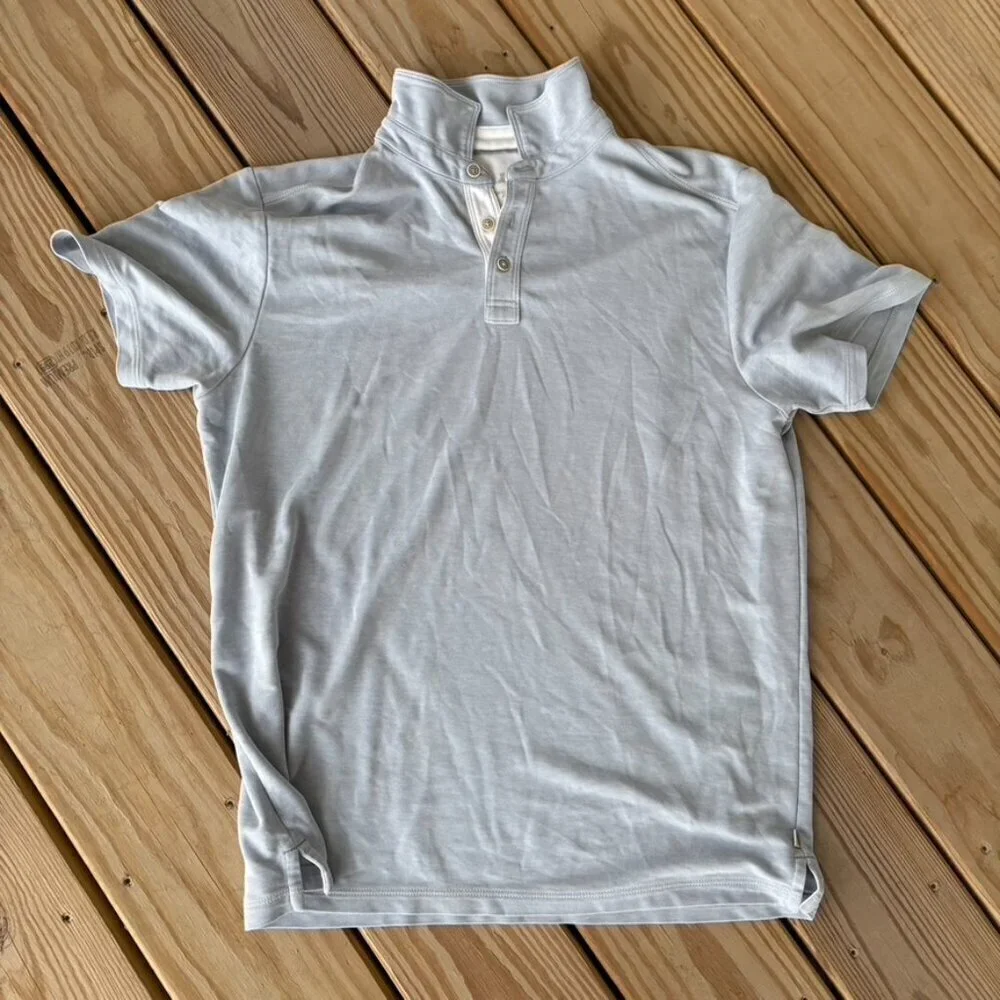 ** Tommy Bahama Light Slate Blue Polo Shirt Size Medium - Picture 1 of 8